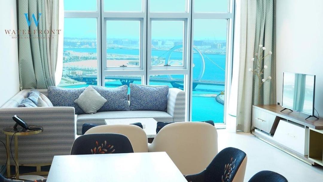 Waterfront Hotel Apartment Lusail Exterior foto A living room in a condominium